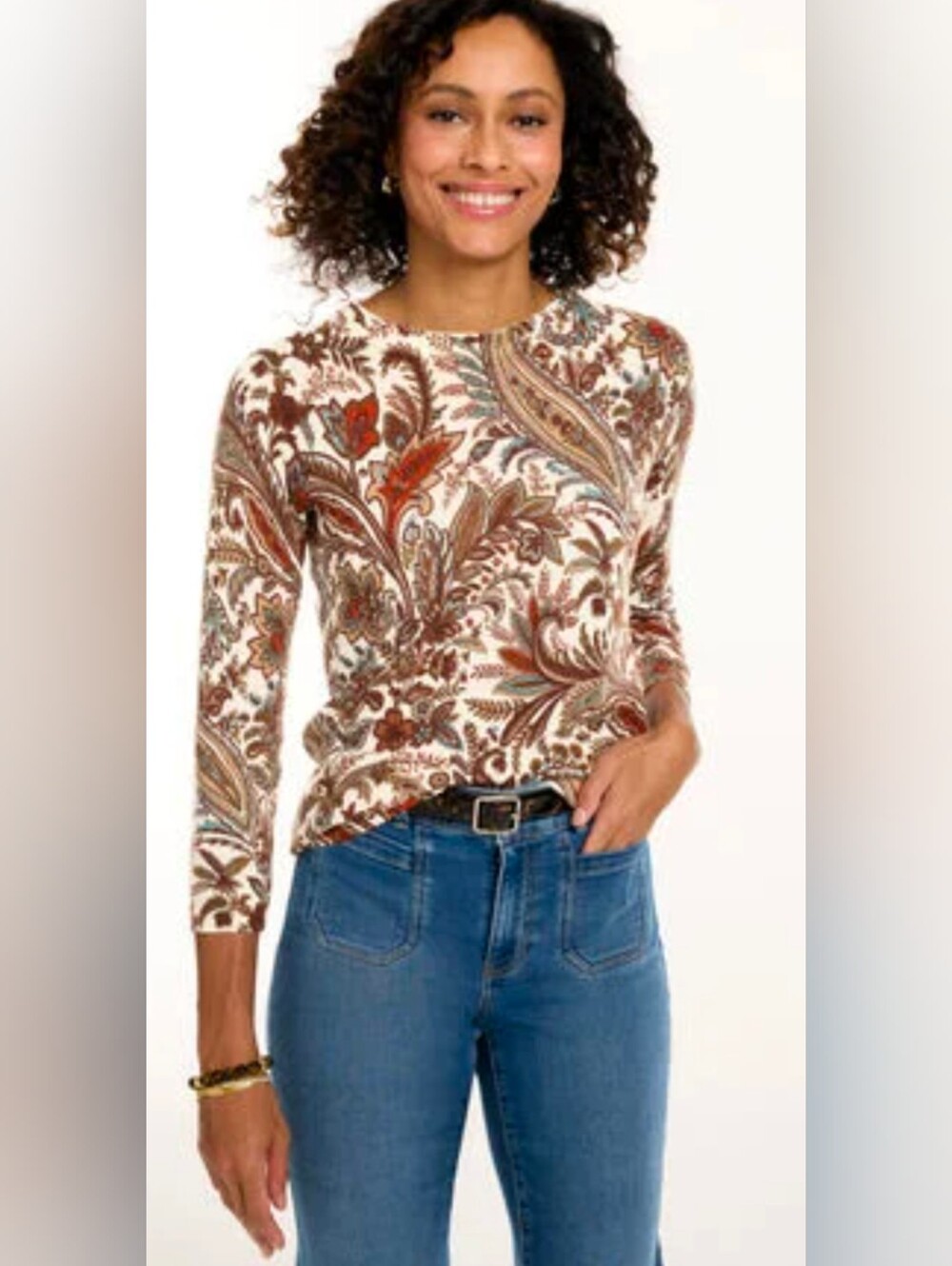 Appleseed's Multicolor Paisley Short-Sleeve Tee - White Base LP